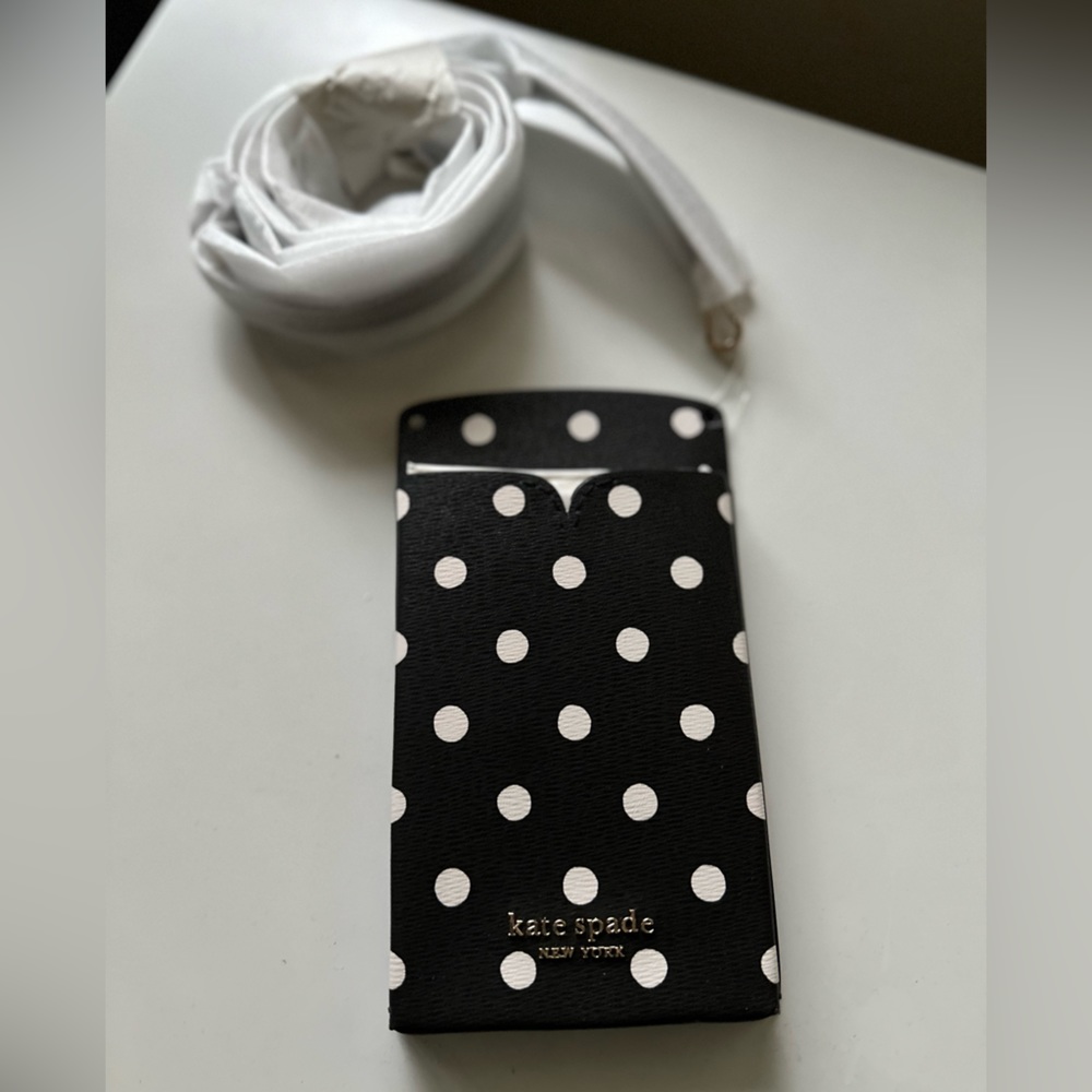 Kate Spade polka dot phone crossbody